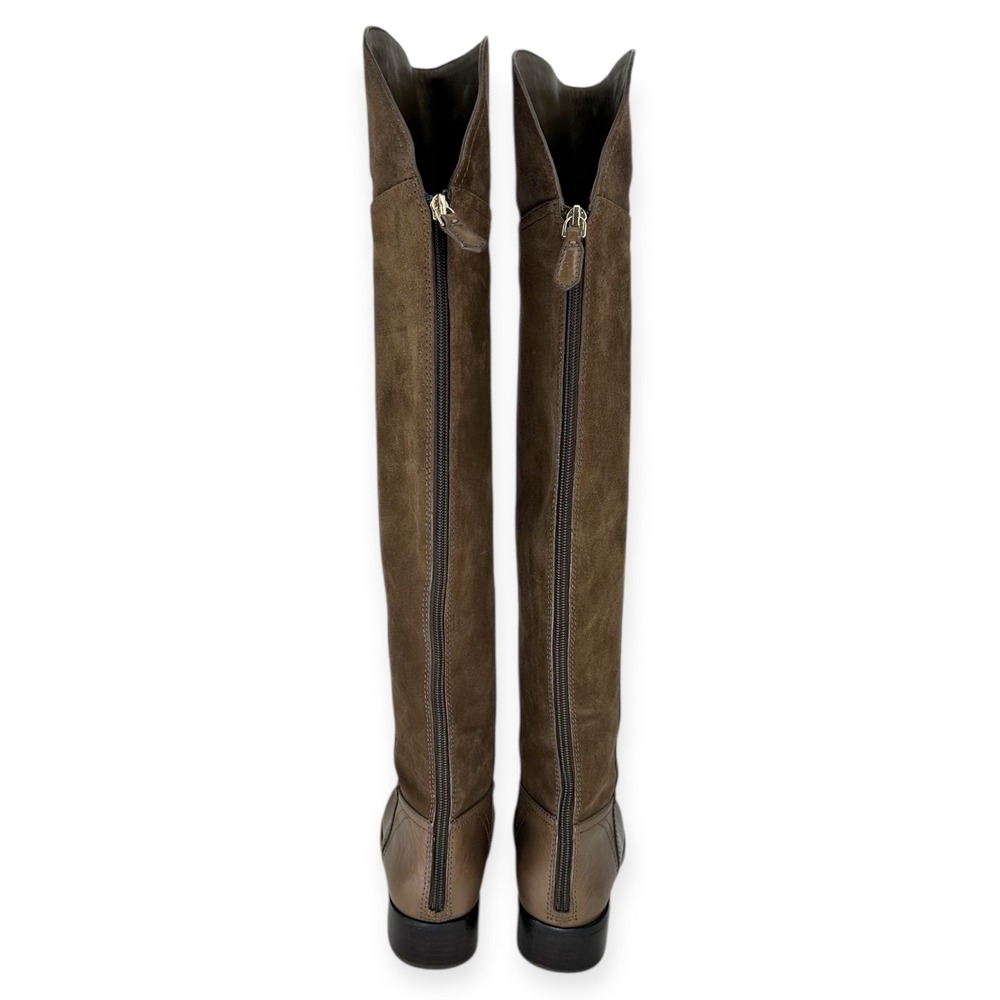 Tory Burch Simone EUC Brown Suede Leather Over the Knee Boots Women's Size 7M - Picture 8 of 10